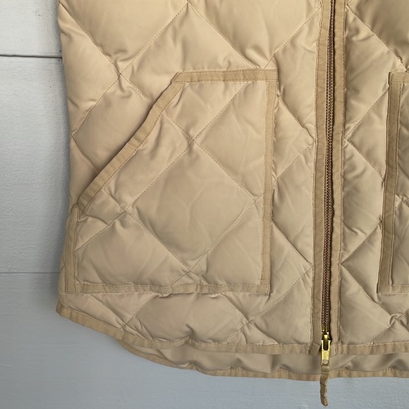 J. Crew Factory Cream Puffer Vest Down Blend Size S - Picture 3 of 10